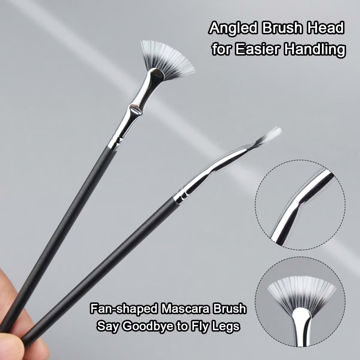 Folding Angle Scalloped Lash Brush