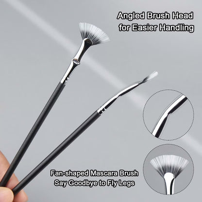 Folding Angle Scalloped Lash Brush